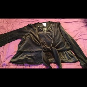 George black velvet camisole with shrug